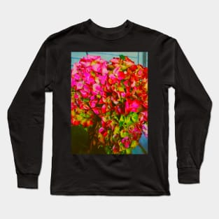 Pink Hydrangea Plant Lovers Gift Long Sleeve T-Shirt